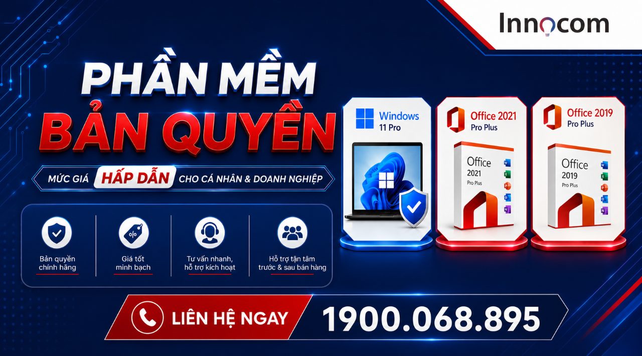 Innocom cung cấp phần mềm Windows và Office bản quyền chính hãng cho doanh nghiệp