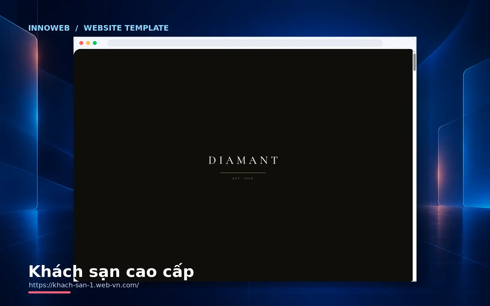 Mẫu website The Diamant Hotel — Khách sạn
