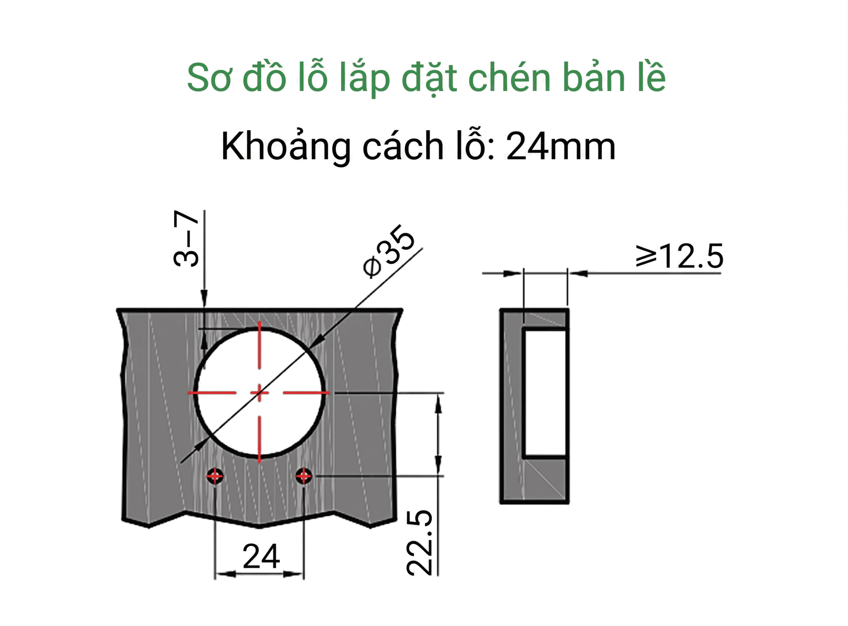 Bản Lề Đế Line K4P Nắp Chụp Racer Cho Cánh Gỗ