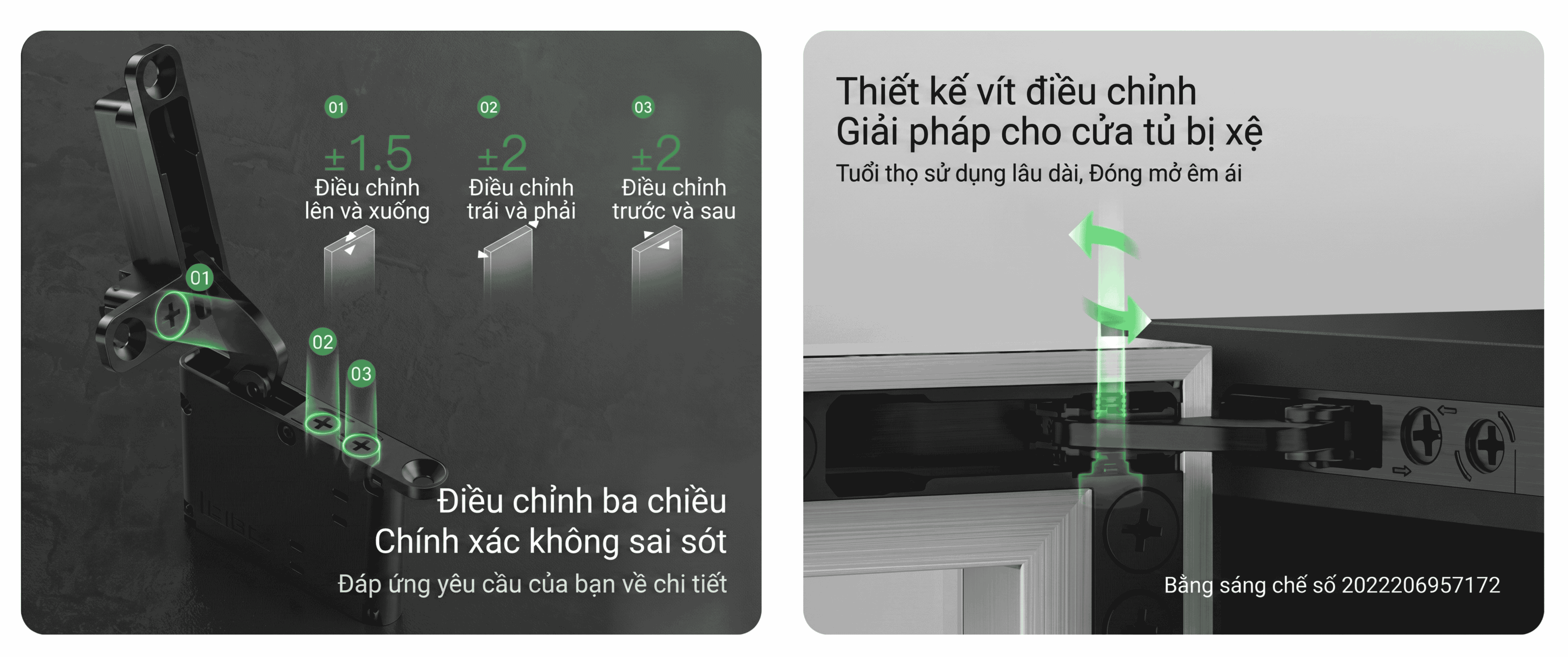 Bản Lề Âm T1 Tải Nặng