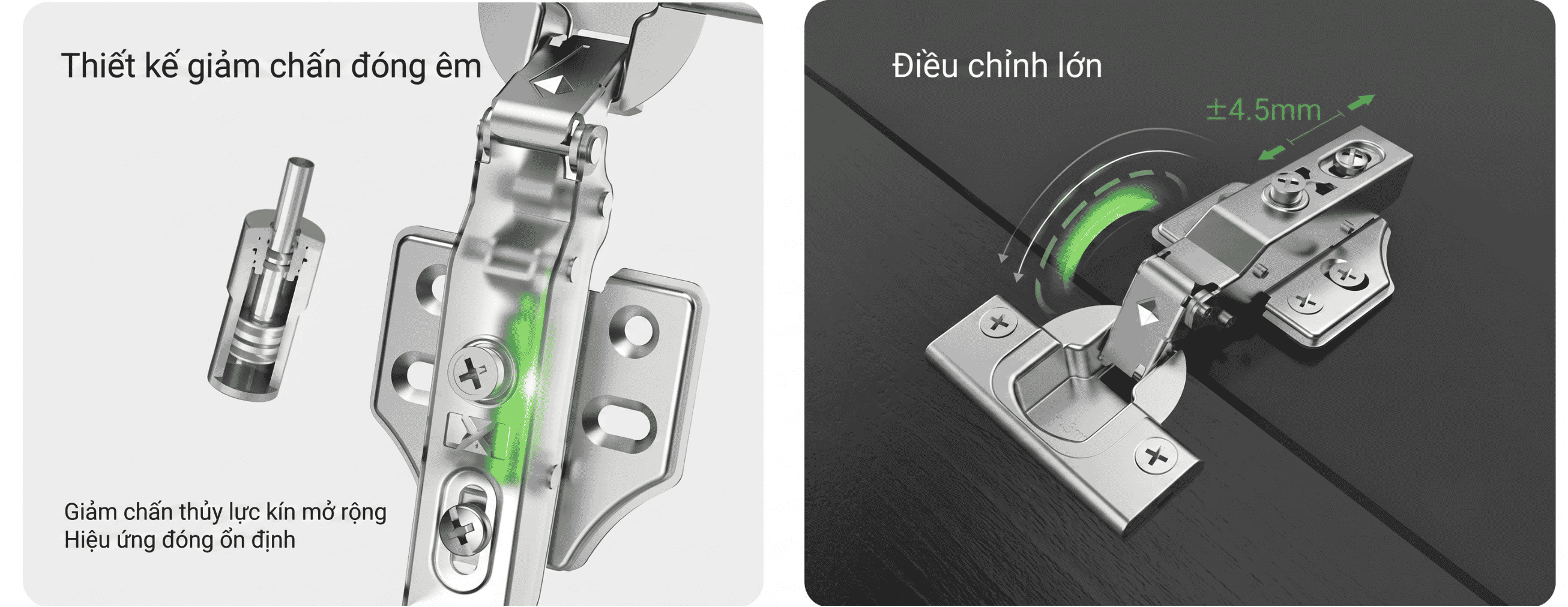 Bản Lề K32 Điều Chỉnh Biên Độ Lớn