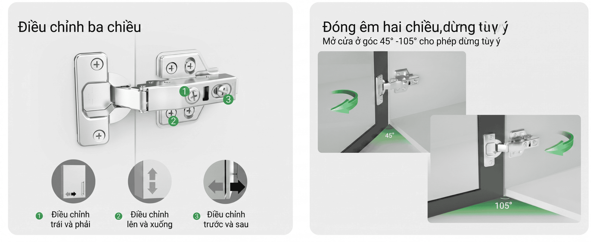 Bản Lề Công Nghiệp Two-Way K3