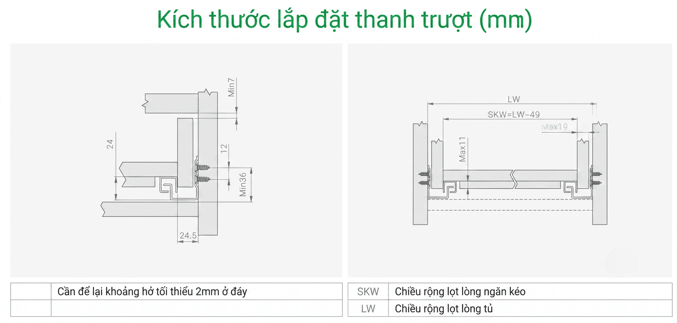 Ray Âm Slim KY2 2 Tầng Mở Toàn Phần