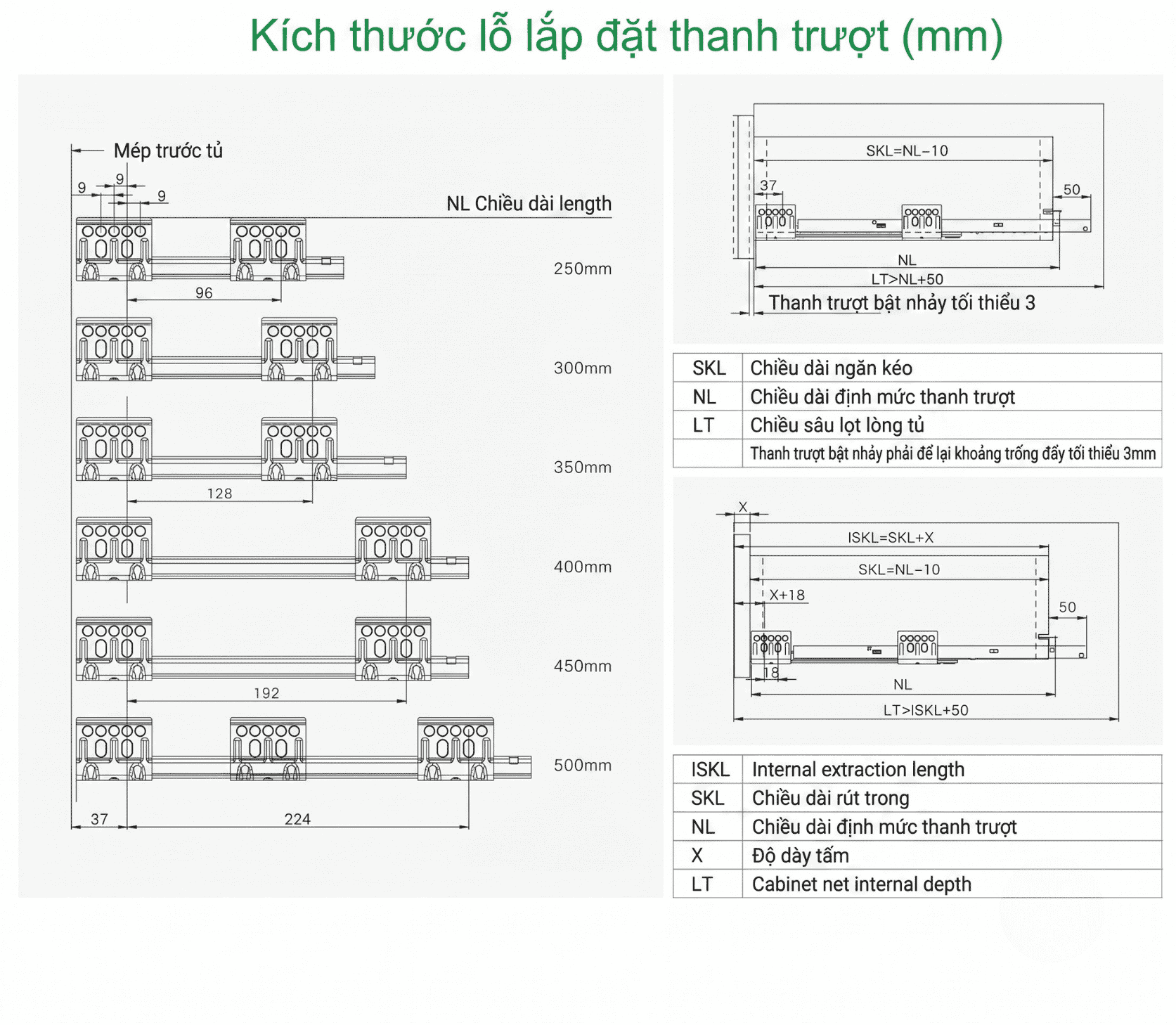 Ray Âm Slim KY2 2 Tầng Mở Toàn Phần