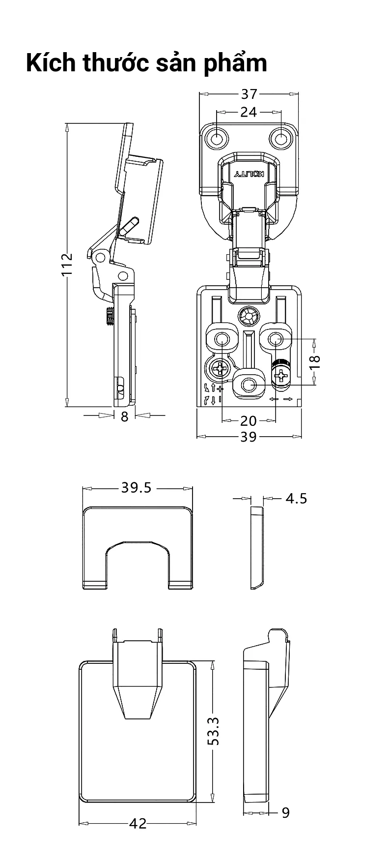 Slim K9 Soft-Close Hinge