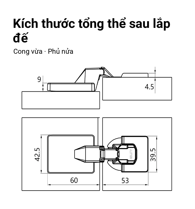 Slim K9 Soft-Close Hinge