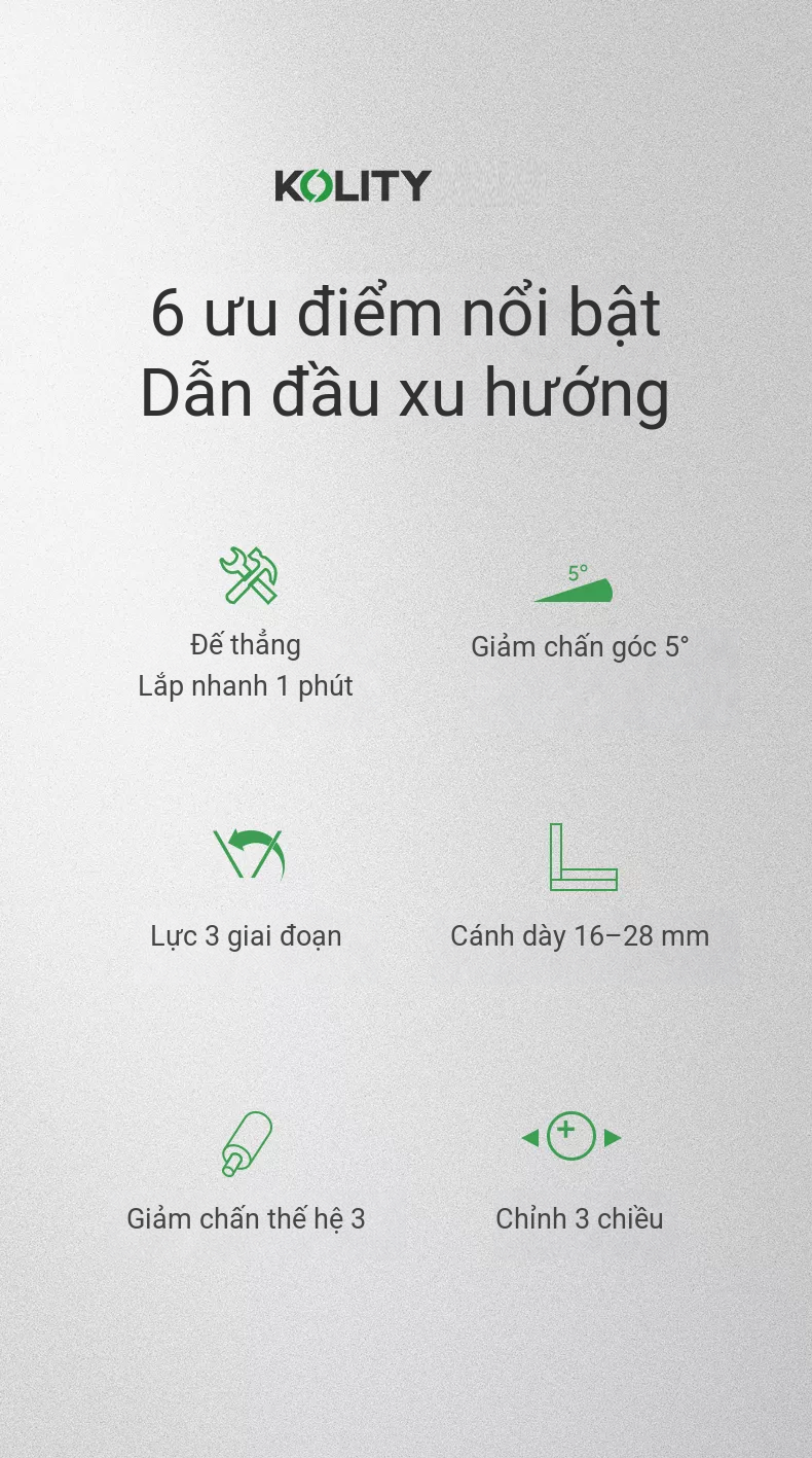 Bản Lề Đế Line 2.0 K63PD Titanium