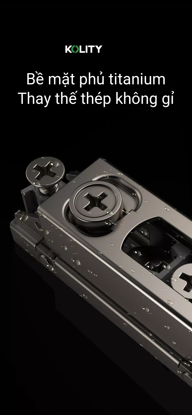 Bản Lề Đế Line 2.0 K63PD Titanium