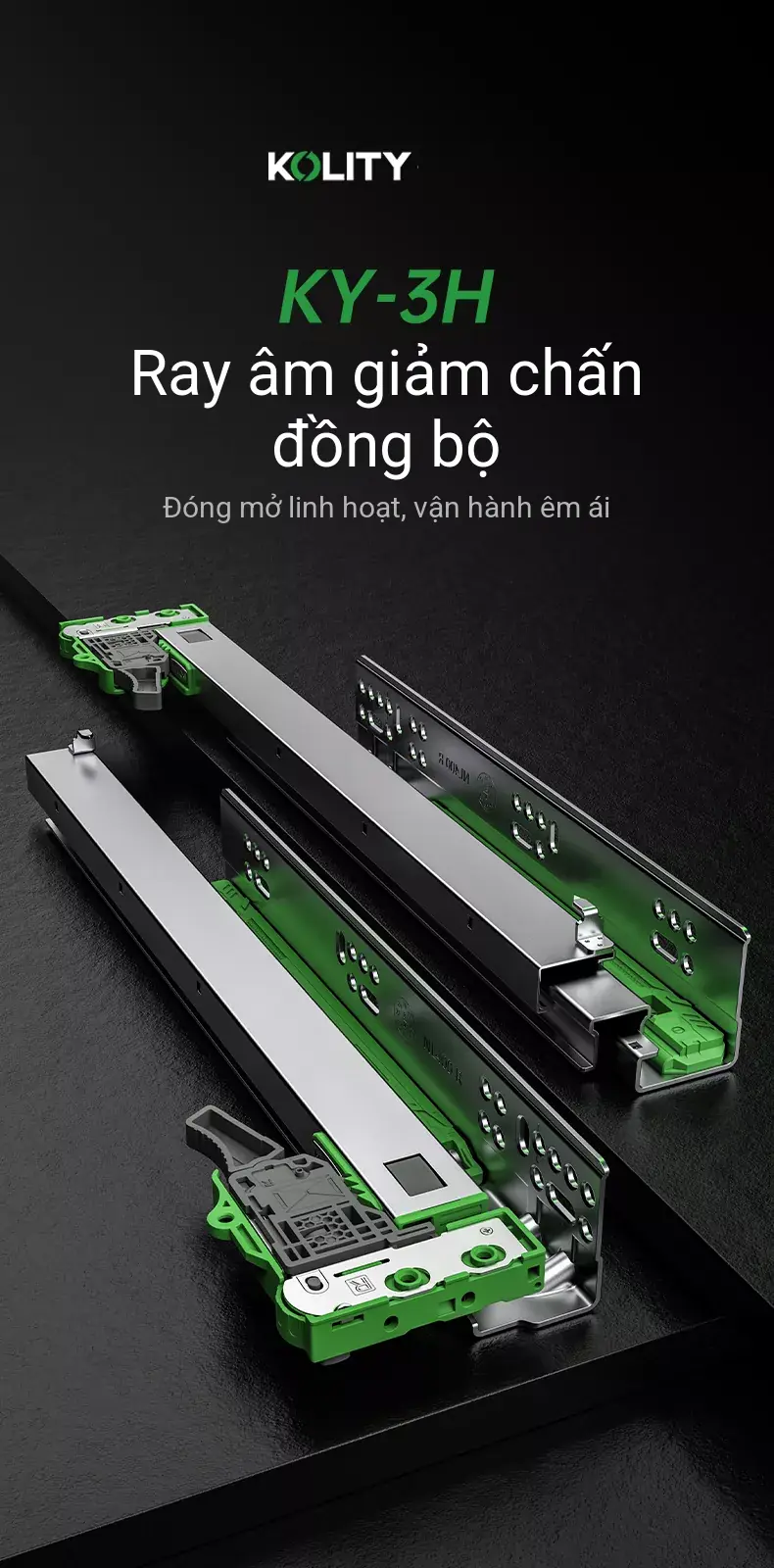 Ray Âm 3 Tầng KY T3 Mở Toàn Phần Tay Cầm 3D