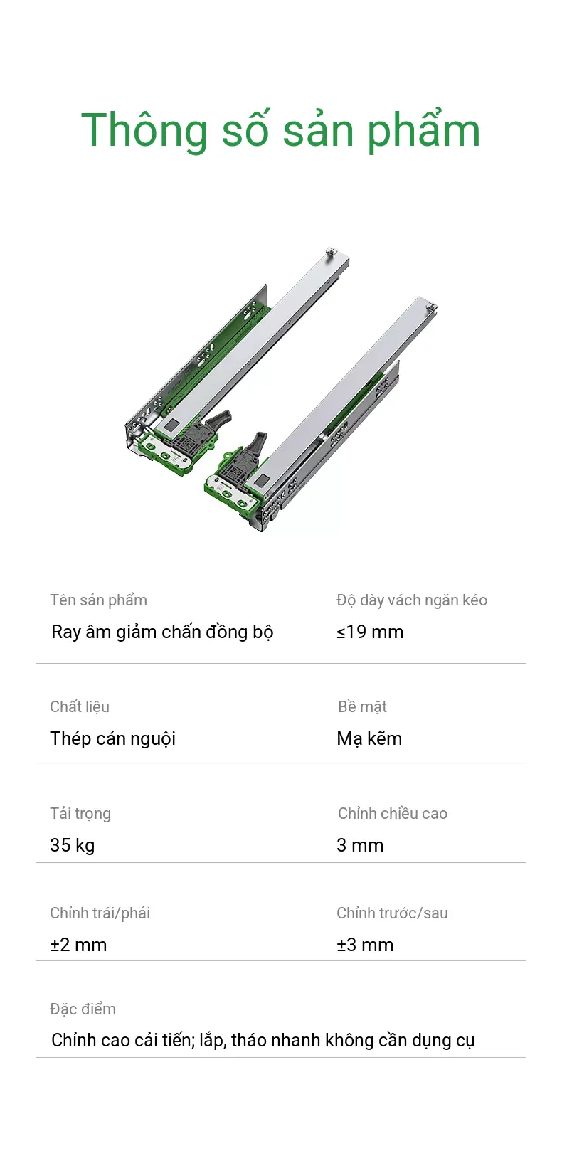 Ray Âm 3 Tầng KY T3 Mở Toàn Phần Tay Cầm 3D
