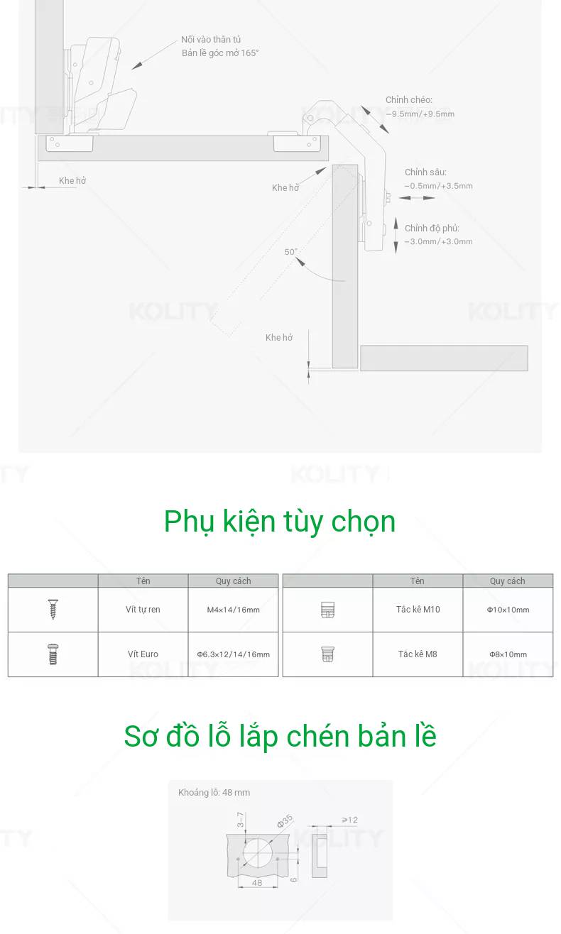 Bản Lề Nối Cánh Góc Đặc Biệt T135
