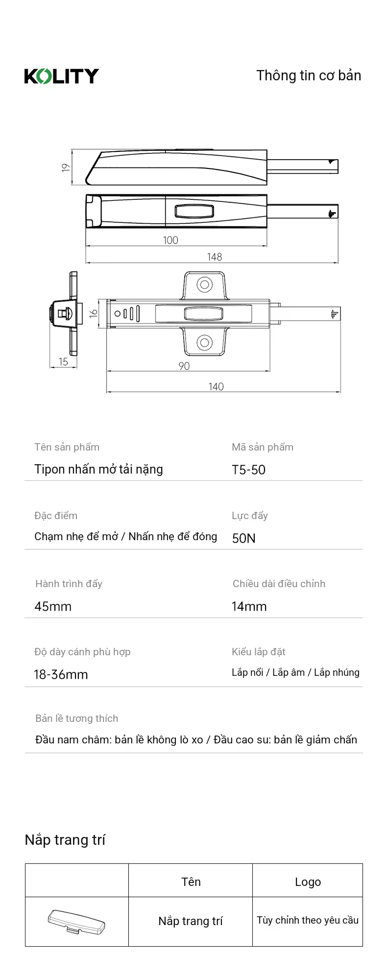 Thiết Bị Nhấn Mở T7/T8