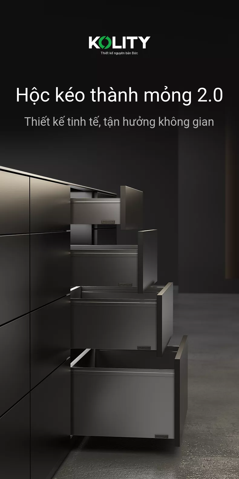 Hệ Thống Ray Hộp Slim 2.0 Kolity KC-GB
