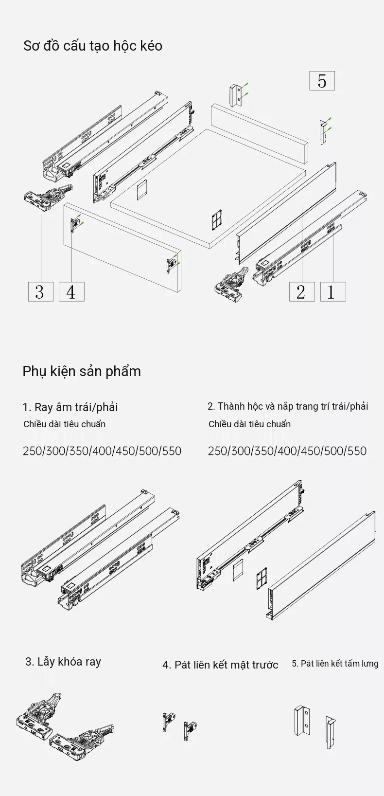 Hệ Thống Ray Hộp Slim Kolity KC-BC