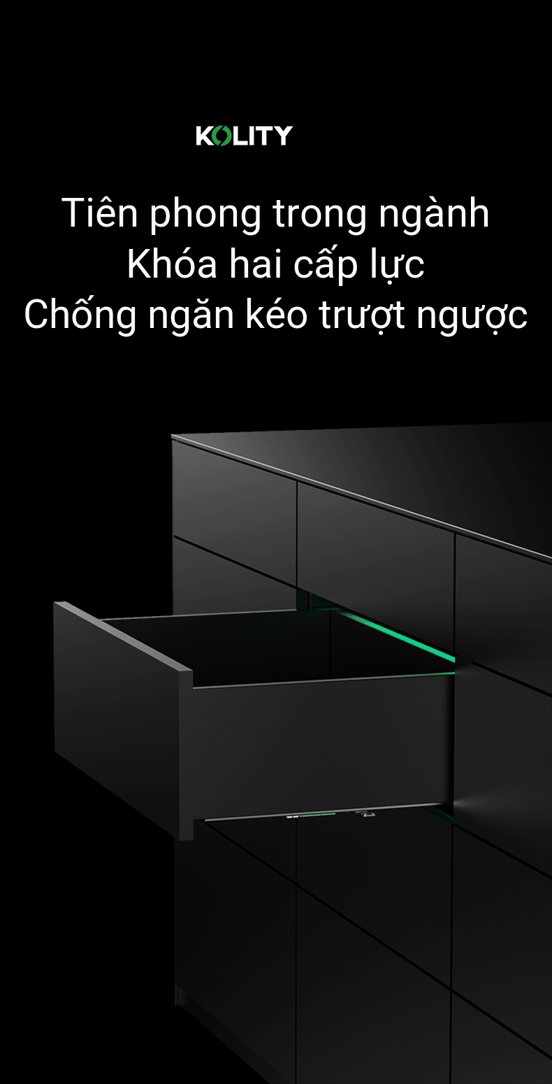Ray Âm Nhấn Mở Slim KY2 2 Tầng Mở Toàn Phần