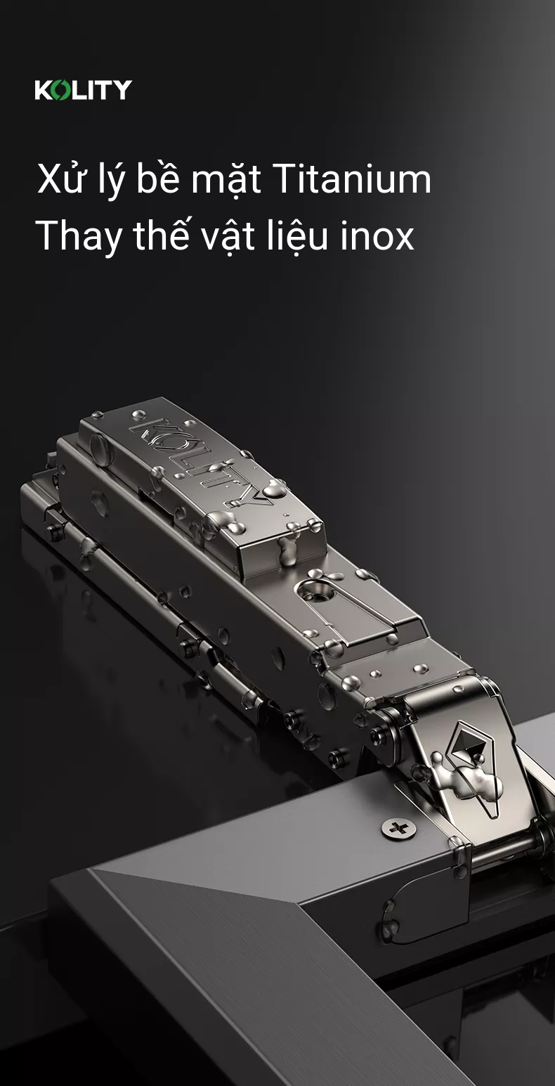 Bản Lề Đế Line 2.0 K63PD Titanium Cho Khung Nhôm