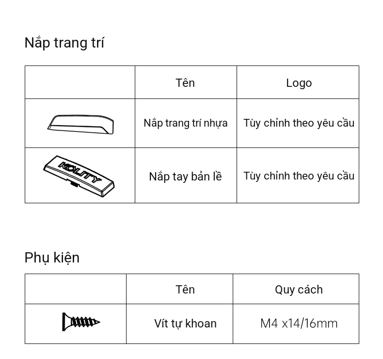 Bản Lề Đế Line 2.0 K63PD Titanium Cho Khung Nhôm